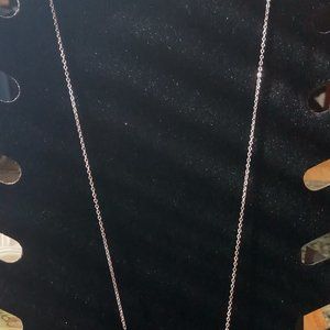 Crystal Necklace Women's 26 Inches Silver Plated Chain